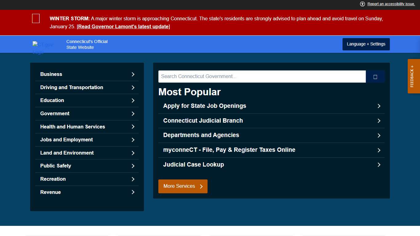 CT.GOV-Connecticut's Official State Website